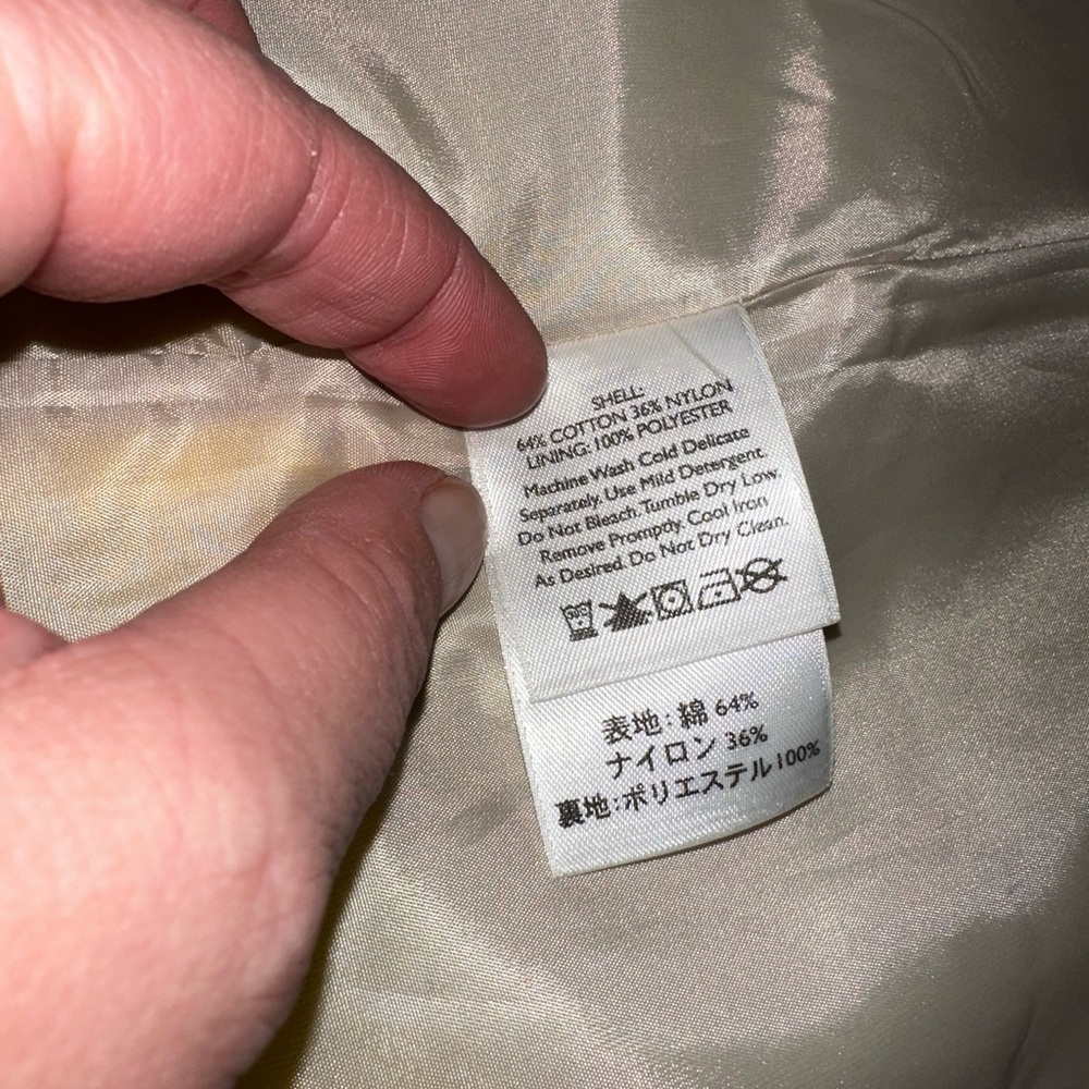 Eddie Bauer Vintage Beige and Yellow Women's Rain Jacket size XL - Picture 11 of 13